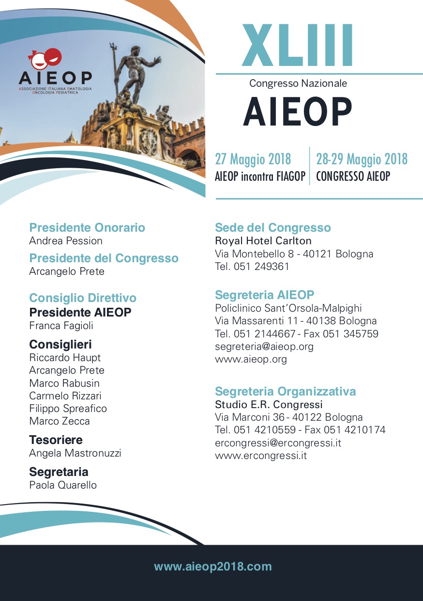 Primo annuncio AIEOP 2018